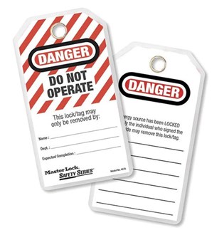 Master Lock DO NOT OPERATE Danger Tags, Laminated Pack of 12