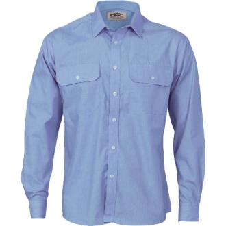 DNC Shirt Poly/Cotton 110gsm Twin Pocket Long Sleeve