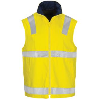DNC Cotton Drill Reversible Vest With Reflective Tape