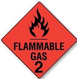 Sign FLAMMABLE GAS 2 - 300x300mm metal