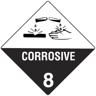 Sign Corrosive (8) 300x300mm Metal