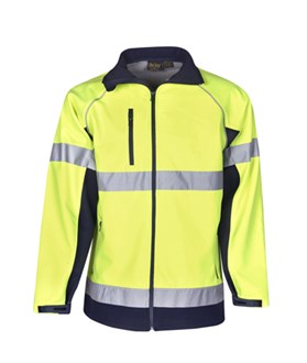 Blue Whale Hi Vis Softshell Jacket with reflective tape