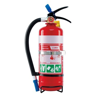 Fire Extinguisher 2KG ABE c/w Vehicle Bracket