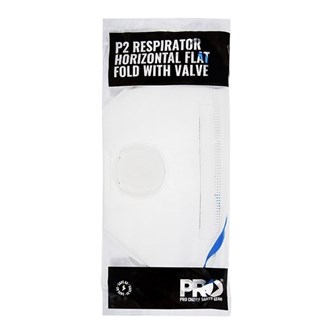 Pro Choice Horizontal Flat Fold P2 Respirator with Valve Box of 10
