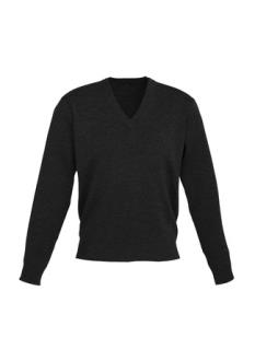 Biz Collection Mens V-Neck Knitted Woolmix Pullover