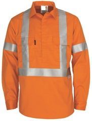 DNC FR Arc Rated Closed Front Drill Shirt X taped Long Sleeve