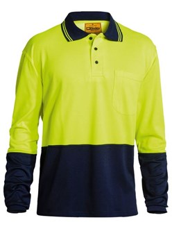Bisley HiVis Long Sleeve Polo Shirt