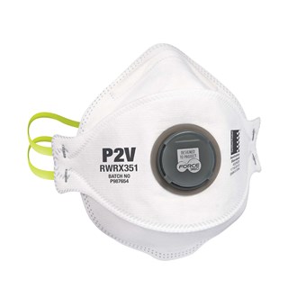 Force360 P2V Flat Fold Valved Respirator, Box of 10